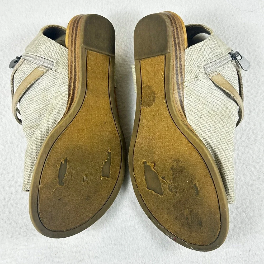Blowfish Malibu B130 Sandals GIrls Size 2 Beige Boho Casual‎ Summer Shoes